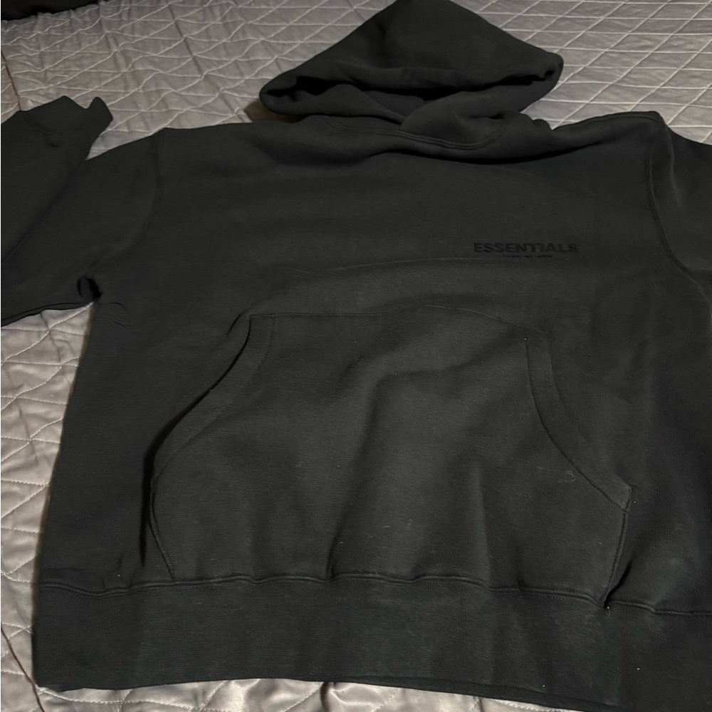 Essentials Charcoal Gray Hoodie for Men